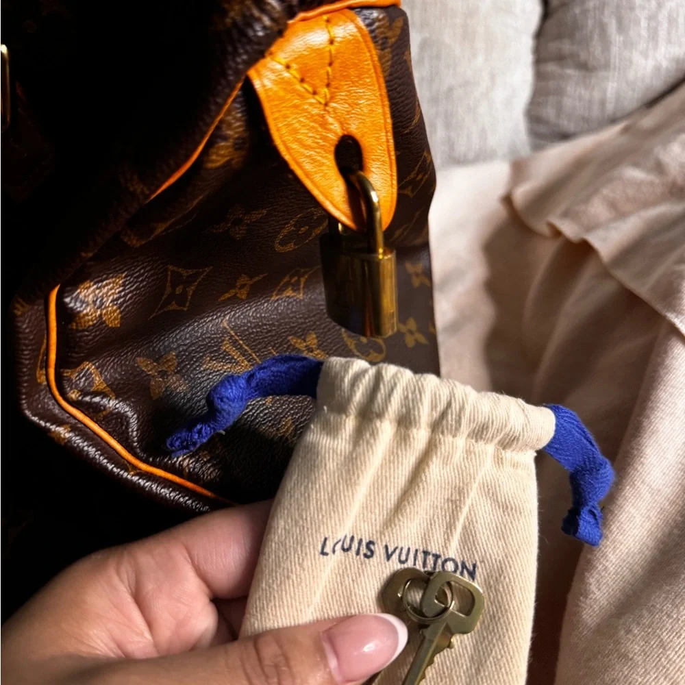 Louis Vuitton Brown and Tan Monogram Satchel - Picture 5 of 8